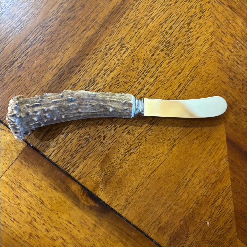 Cutlery Antler Handled Knife cheese butter knife Sheffield England stainless